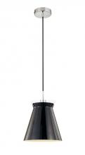 Minka George Kovacs P8121-2-077 - One Light Chrome Black Glass Down Pendant