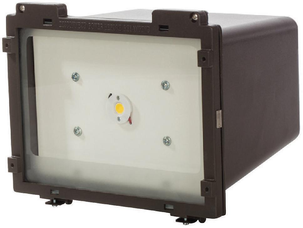 LED Square Flood Light; Threaded Knuckle Mount; 22 Watt; Bronze Finish; 120-277V