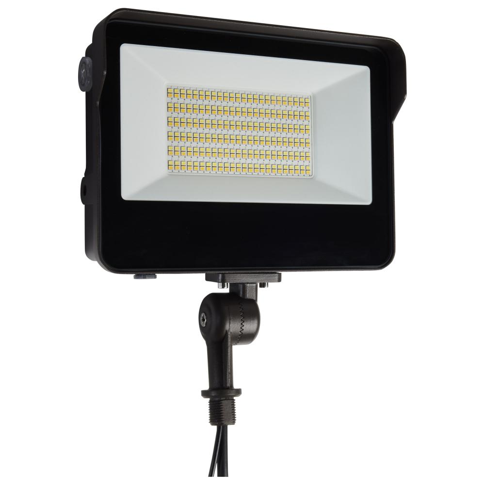 LED Tempered Glass Flood Light with Bypassable Photocell; CCT Selectable 3K/4K/5K; Wattage