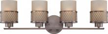  60/4784 - Fusion - 4 Light Vanity Fixture w/ Russet Glass