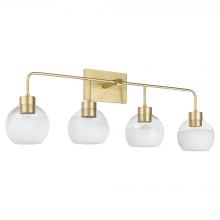  532-4-180 - Lacy 4 Light with Layered White Glass |Aged Brass