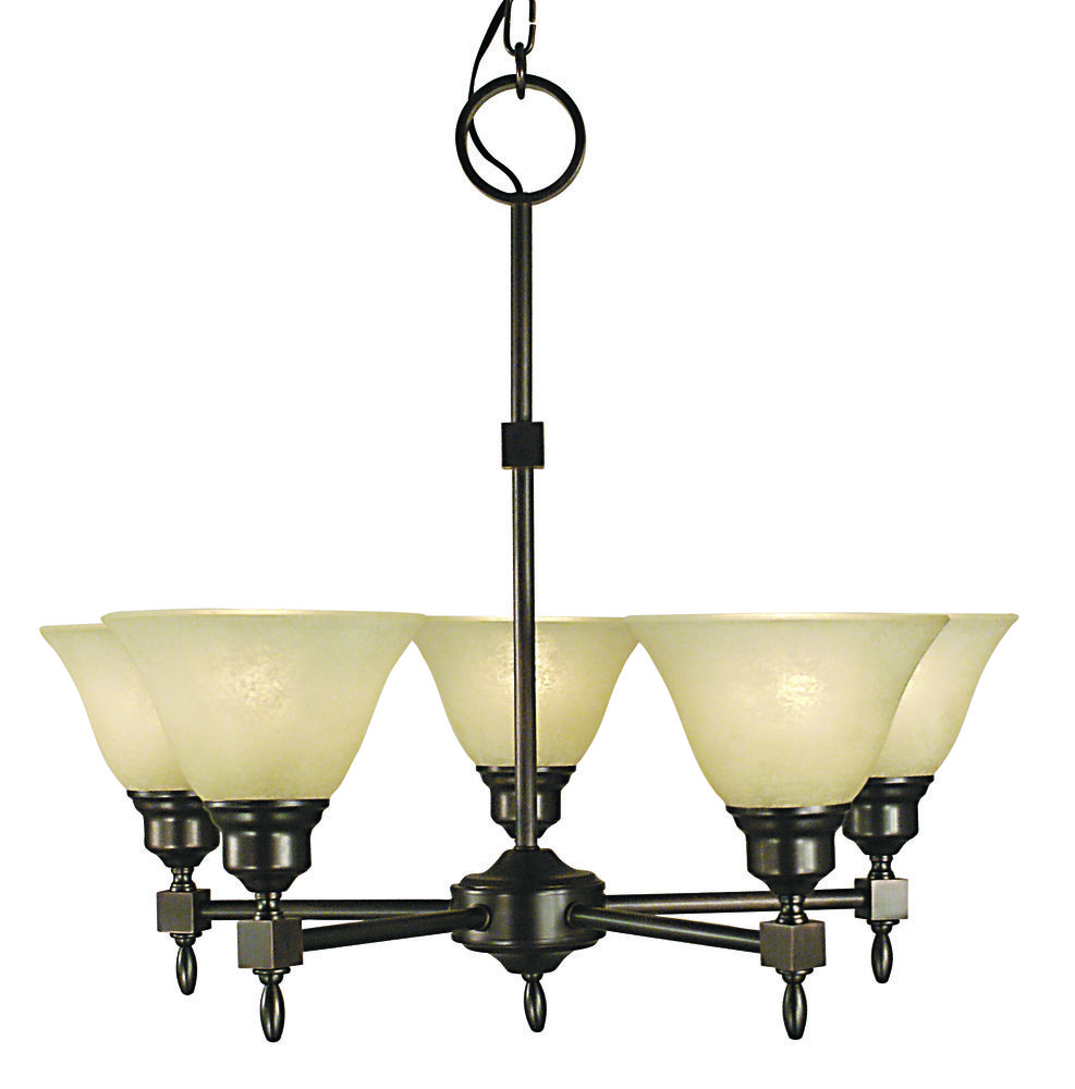 5-Light Antique Brass Taylor Dining Chandelier