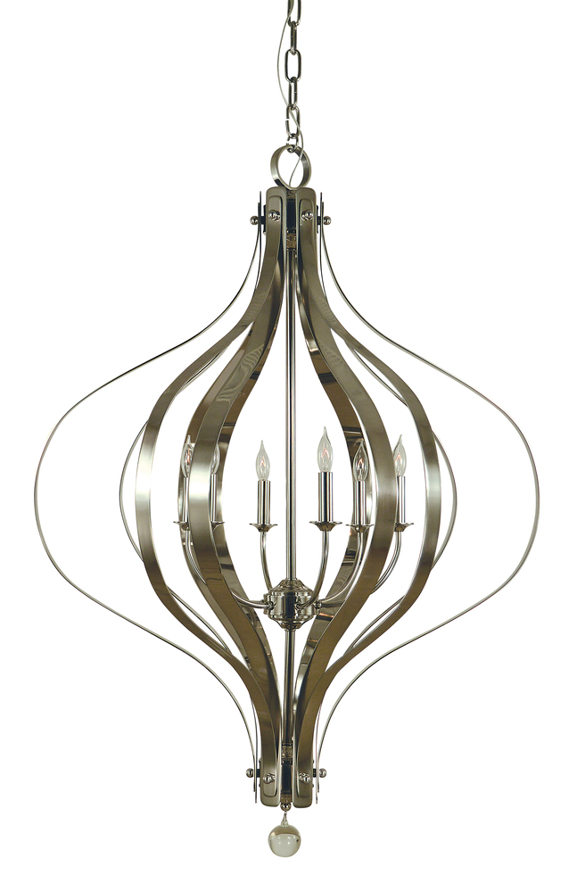 6-Light Mahogany Bronze Aries Chandelier