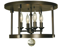  1102 BN - 4-Light Brushed Nickel Compass Flush / Semi-Flush Mount