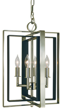  4860 AB/MBLACK - 4-Light Antique Brass/Matte Black Symmetry Mini Chandelier