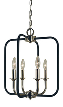  4914 AB/MBLACK - 4-Light Antique Brass/Matte Black Boulevard Chandelier