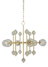  4946 SB - 6 Light Satin Brass Solaris Chandelier