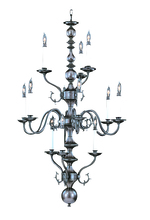  9132 MB - 12-Light Mahogany Bronze Jamestown Foyer Chandelier