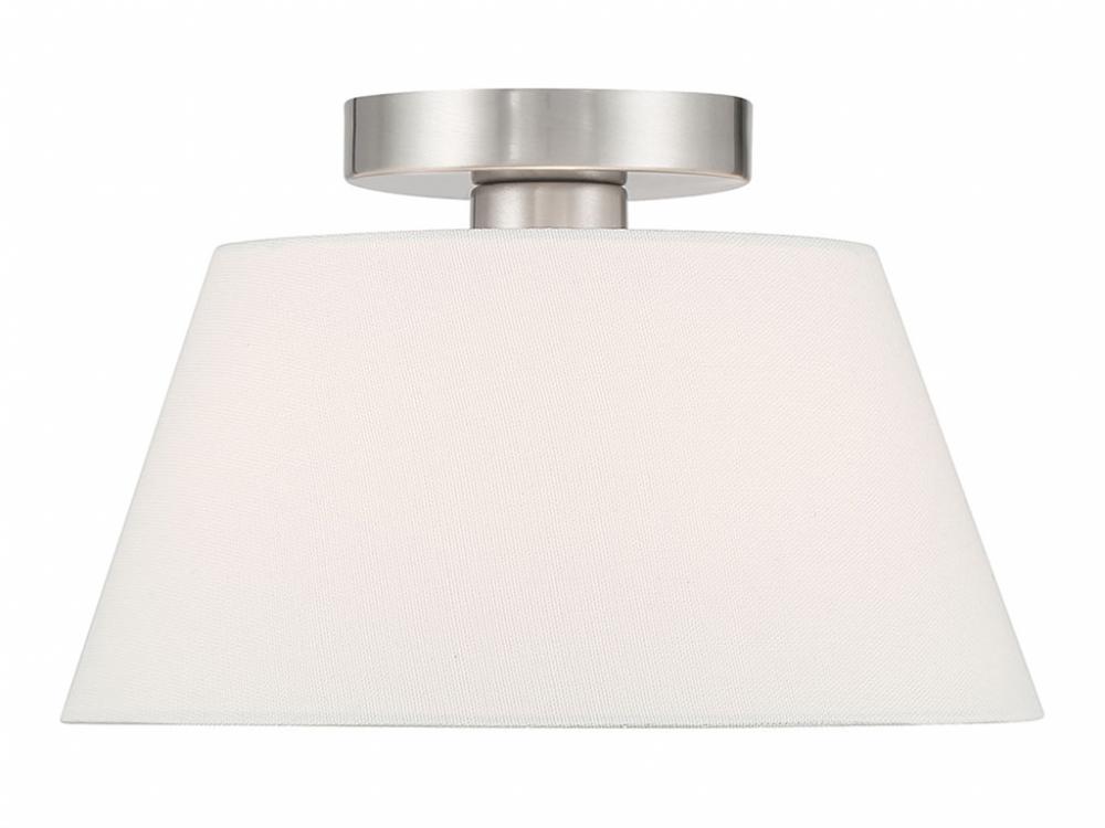 1-Light Ceiling Light in Brushed Nickel