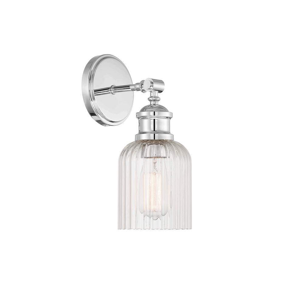 1-Light Wall Sconce in Chrome