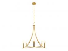  M100141NB - 4-Light Chandelier in Natural Brass