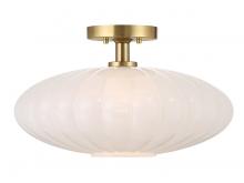  M60075NB - 1-Light Ceiling Light in Natural Brass