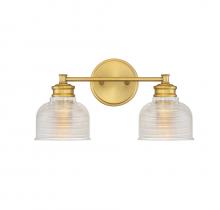  M80034NB - 2-Light Bathroom Vanity Light in Natural Brass