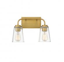  M80043NB - 2-Light Bathroom Vanity Light in Natural Brass