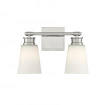  M80054BN - 2-Light Bathroom Vanity Light in Brushed Nickel