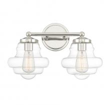  M80072PN - 2-Light Bathroom Vanity Light in Polished Nickel