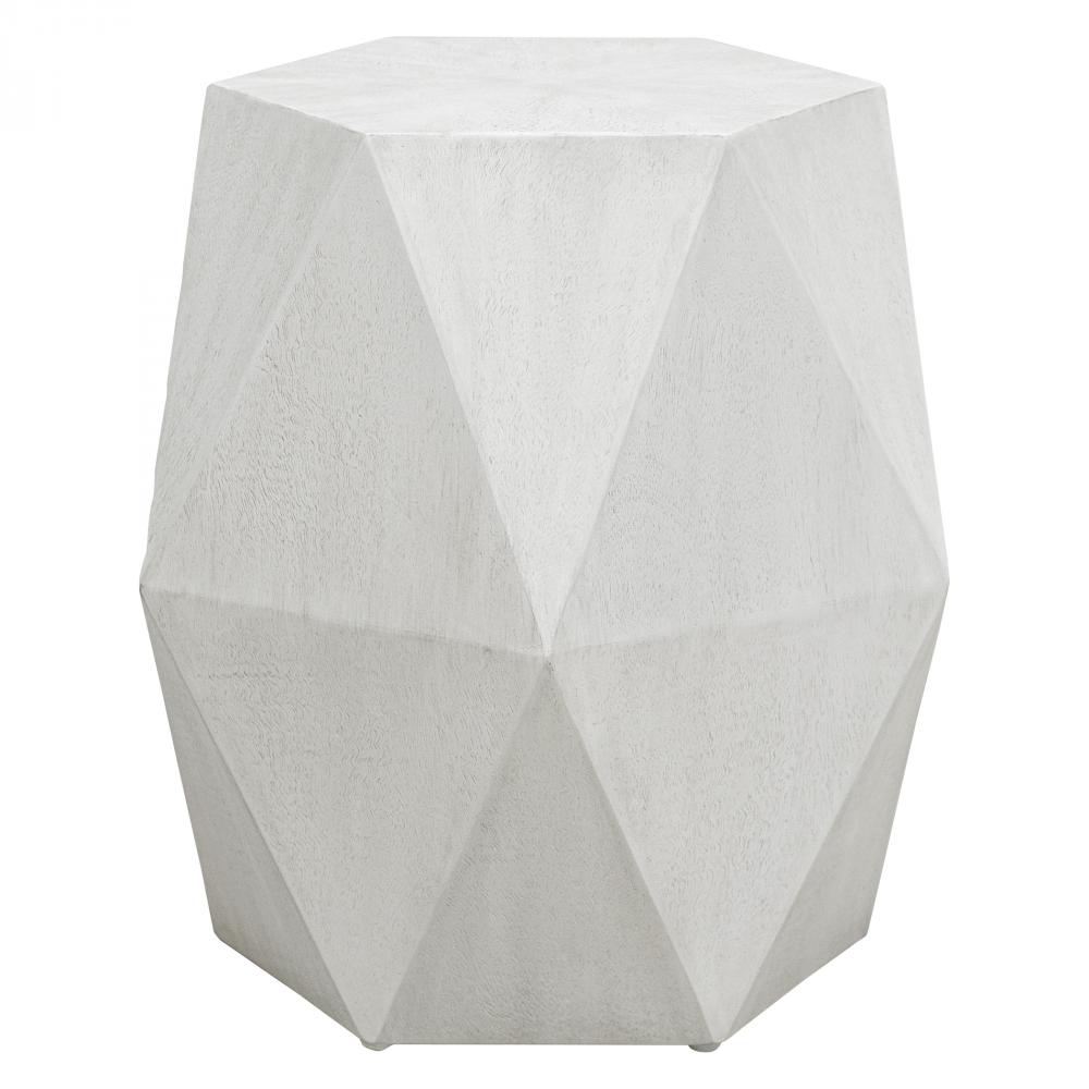 Volker White Geometric Accent Table