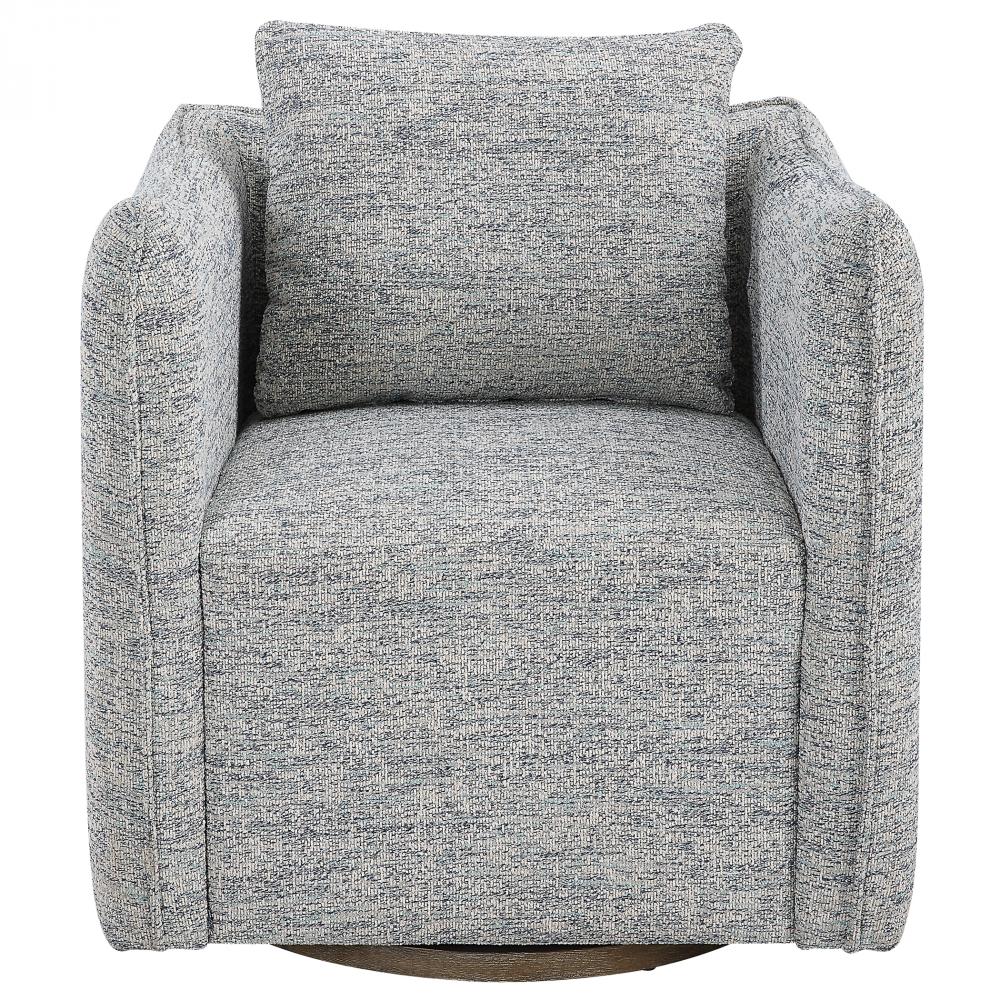 Corben Blue Swivel Chair