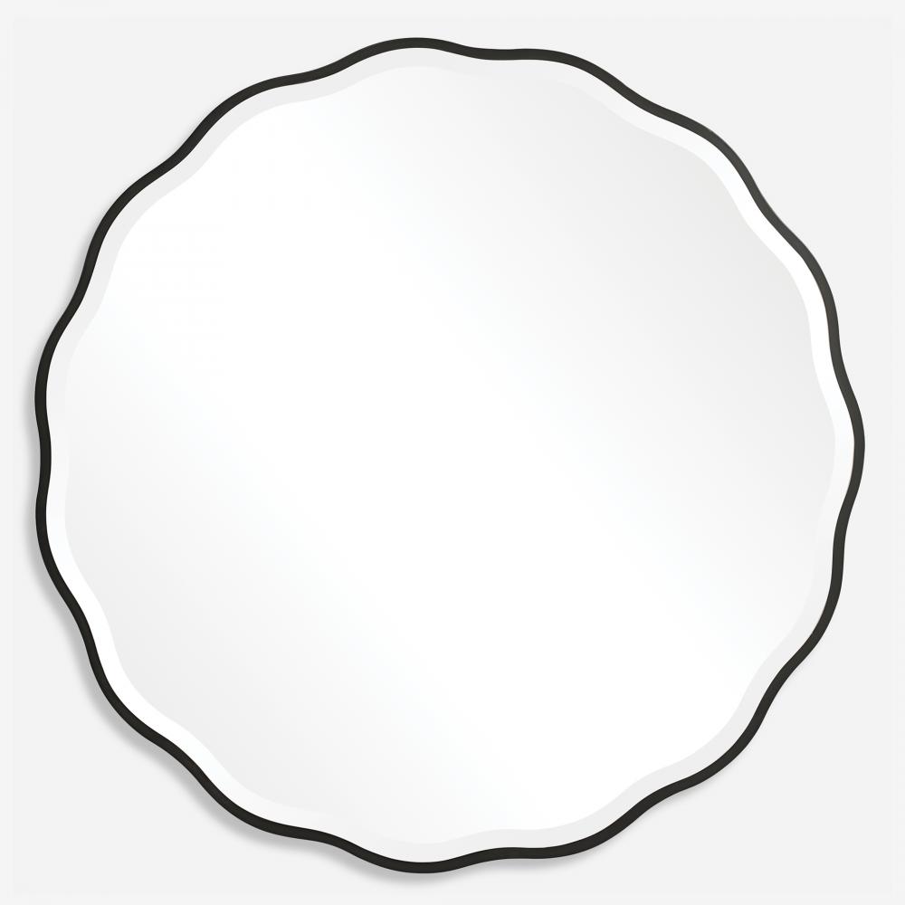 Uttermost Aneta Black Round Mirror