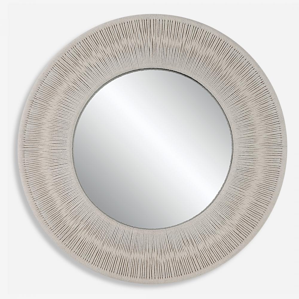 Uttermost Sailor's Knot White Small Round Mirror