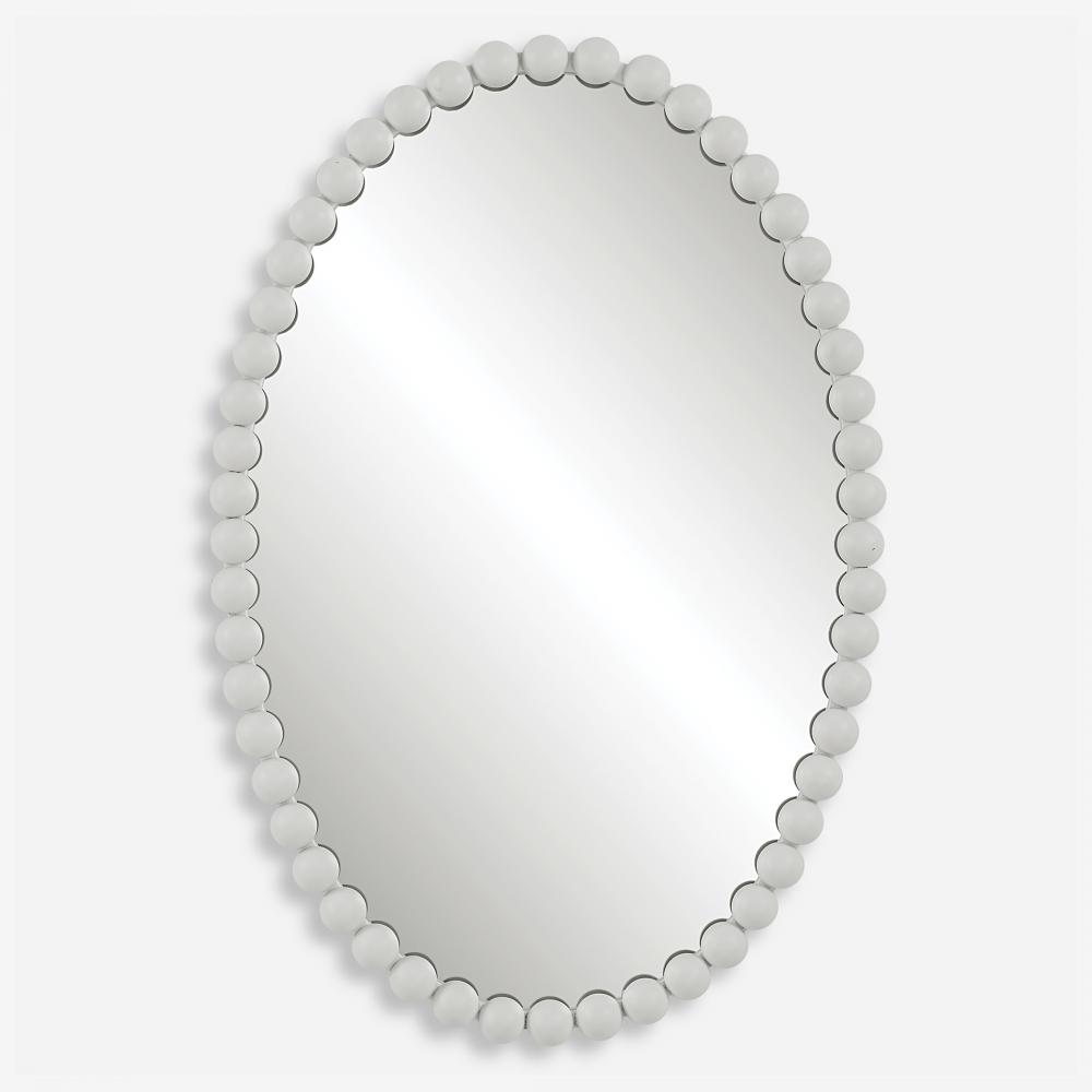 Uttermost Serna White Oval Mirror