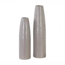  20156 - Sara Textured Ceramic Vases S/2