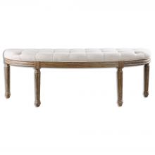 Uttermost 23196 - Uttermost Leggett Tufted White Bench