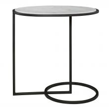  25749 - Twofold White Marble Accent Table