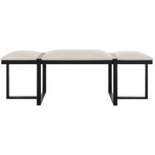  23761 - Triple Cloud Modern Upholstered Bench