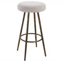  23771 - Braven White Fabric Counter Stool