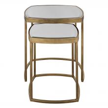  22957 - Vista Gold Nesting Tables, Set Of 2