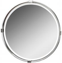  09109 - Tazlina Brushed Nickel Round Mirror