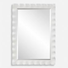  09981 - Haya White Scalloped Mirror