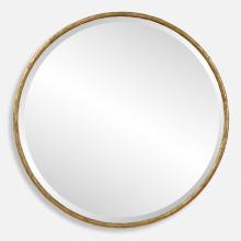  09989 - Sutton Aged Gold Round Mirror