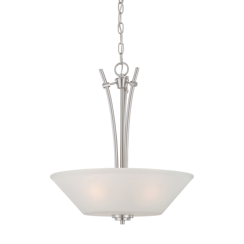 Thomas - Pittman 18'' Wide 3-Light Pendant - Brushed Nickel