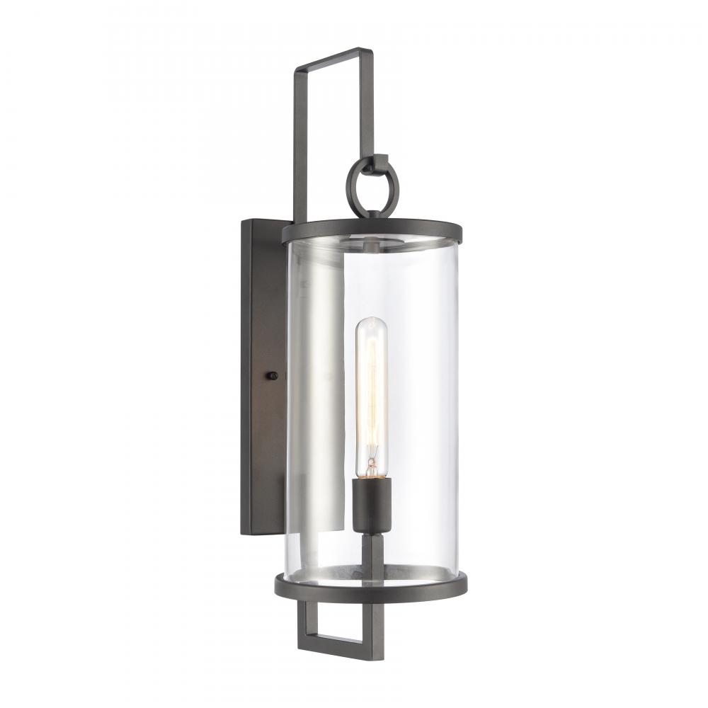 Hopkins 24'' High 1-Light Outdoor Sconce - Charcoal Black