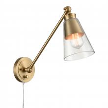  52353/1 - Albany 9.25'' High 1-Light Swingarm Sconce - Brushed Gold