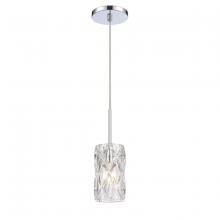  82196/1 - Forma de Crystal 4'' Wide 1-Light Mini Pendant - Polished Chrome