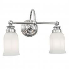  8912-CH-HXO - Emily 15'' Wide 2-Light Vanity Light - Chrome