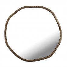  H0896-10955 - Warped Wall Mirror - Aged Brass