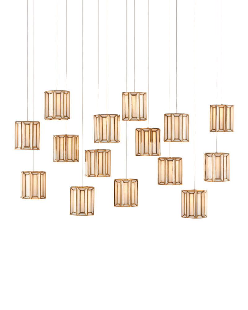 Daze 15-Light Linear Multi-Drop Pendant