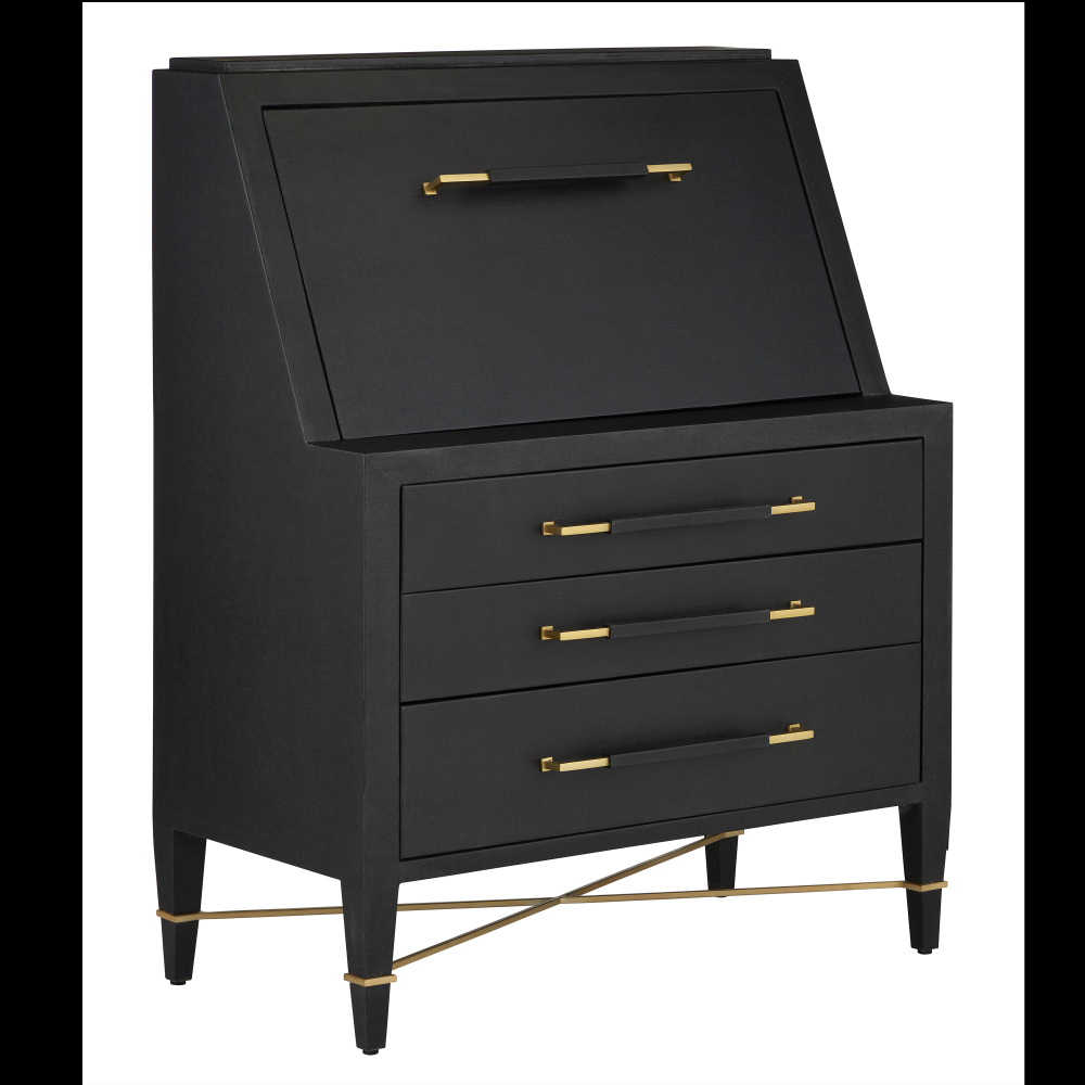 Verona Black Secretary Desk