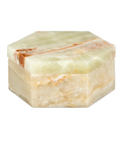 Currey 1200-1036 - Arco Green Onyx Hexagon Box