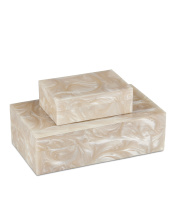 Currey 1200-0800 - Perlas Swirl Box Set of 2
