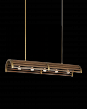  9000-0967 - Woodbine Chestnut Rectangular Chandelier