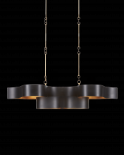  9000-0853 - Grand Lotus Oval Black Chandelier