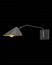  5177 - Serpa Black Single Swing-Arm Wall Sconce