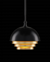  9000-0953 - Salviati Medium Black & Gold Pendant